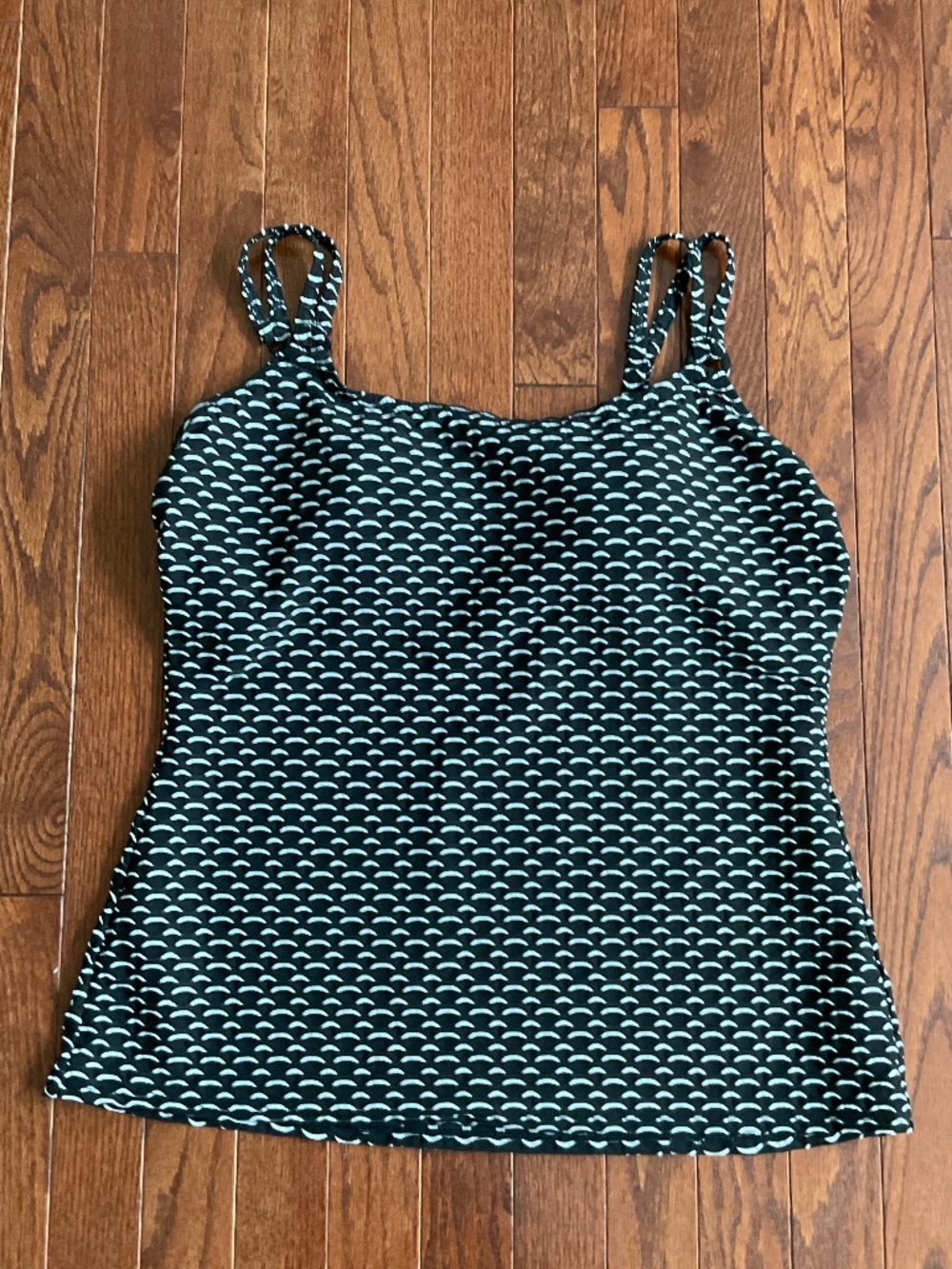 Croft & Barrow Tankini Black & White Swim Top